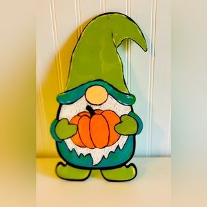 Gnome door hanger Gnome resin art Gnome front door hanger Fall decor Fall art